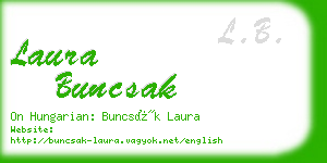 laura buncsak business card